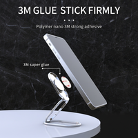 Support de téléphone portable magnétique pliable en alliage de zinc, réglable et adhésif, pour bureau et usage professionnel (OEM/ODM)