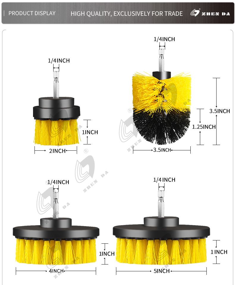 Customized 23 Pcs Drill Cleaning Brush Set For Car