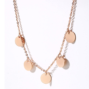 Kalung Choker Wanita Minimalis Stainless Steel Anti Karat Rantai Cantik untuk Perayaan Ulang Tahun - Product Image 2