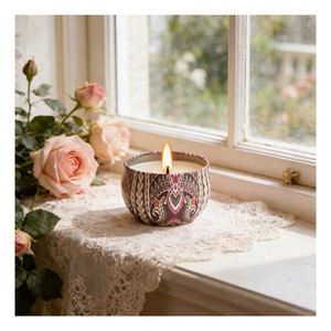 Nordic <b>Candle</b> Jar Aluminum Can With White Lid Luxury Box for Custom Soy Wax Aromatic Home Decor Brand Display <b>Set</b> - Product Image 5