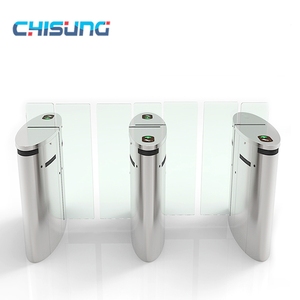 Stainless Steel Flap Barrier Gate In Access Control System For Office Building - Product Image 1