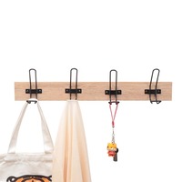 Porte-manteau mural moderne en MDF et fer, design personnalisé, robuste, pour vêtements et serviettes, logo personnalisé accepté