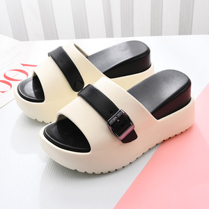 Guru Women's Platform Sandals EVA Color-Blocked Non-Slip Fish Mouth Summer Beach Shoes - Product Image 3