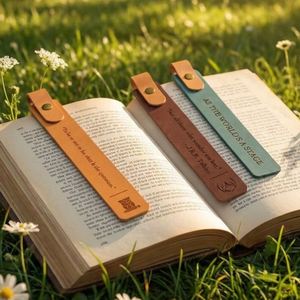 PU Leather Long Strip <b>Bookmark</b> DIY Reading Page Clip Modern Portable Welcome <b>Gift</b> for Teachers and Students - Product Image 4