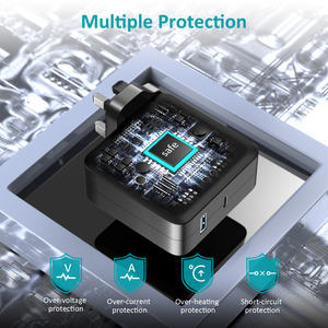 Adaptateur USB-C vers USB PD 65W 5V/9V/12V/15V 3A avec protection OTP, prise US, neuf, pour ordinateur portable - Product Image 4