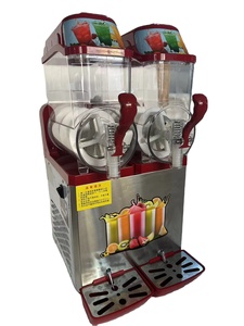 Precio barato 12 + 12L comercial batido de un solo golpe máquina exprimidora de aguanieve máquina de hielo de nieve hilo dental hielo bebida congelada aguanieve
