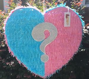 Piñata Personalizada con Forma <span class=keywords><strong>de</strong></span> Corazón y Signo <span class=keywords><strong>de</strong></span> Interrogación para Revelación <span class=keywords><strong>de</strong></span> <span class=keywords><strong>Género</strong></span>, Piñata Ecológica Rosa y Azul para Fiestas <span class=keywords><strong>de</strong></span> Revelación <span class=keywords><strong>de</strong></span> <span class=keywords><strong>Género</strong></span> y Baby Shower - Product Image 3