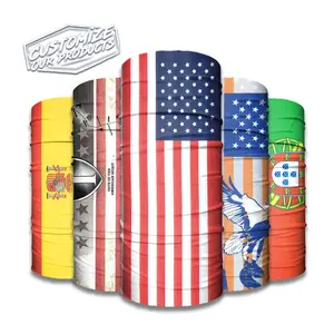 Sciarpa Infinity con stampa personalizzata senza cuciture <span class=keywords><strong>multiuso</strong></span> in poliestere all'ingrosso <span class=keywords><strong>Bandana</strong></span> a tubo con bandiera americana - Product Image 1