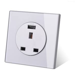 Interrupteur mural universel blanc standard américain, interrupteur à bascule à 1 voie, prises de courant 2 voies, 86x86mm, 16A, 250V, plastique traditionnel - Product Image 6