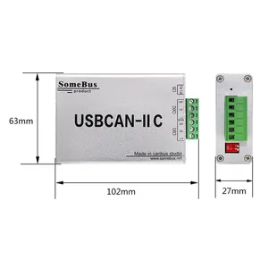 USB to CAN 모듈 USBCAN-II C 버스 분석기 USB CAN 카드 새로운 에너지 차량 CAN 디버깅