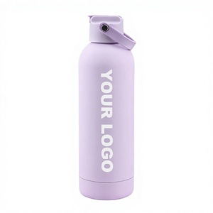 Custom 500ml Soft Touch Sports Double-Wall Stainless Steel Vacuum Insulated Leak-Proof Water Bottle 12-24hr Thermal Insulation - Product Image 1