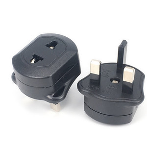 Uni Eropa 2 Pin untuk 3 Pin Inggris Tenaga Listrik Alat Cukur Sikat Gigi Plug Adaptor Converter Tahan Lama untuk Perjalanan Soket Adaptor - Product Image 3
