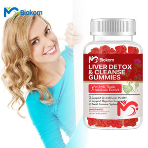 Gomitas BIOKOM OEM para la Desintoxicación del Hígado, Cardo Mariano, Alcachofa, Chanca Piedra, Baya del Saúco, Mezcla de Limpieza Avanzada para la Salud del Hígado - Product Image 1