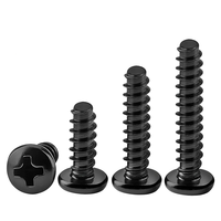 Vis de formage de filetage en plastique de type PT à tête cylindrique Phillips galvanisée en acier noir-Attaches autotaraudeuses à dents triangulaires M2.5 * 6