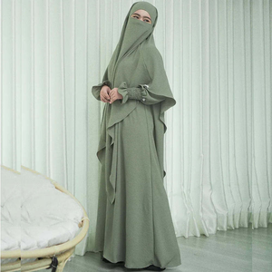 Sharut Dubai collezione tradizionale islamico <span class=keywords><strong>abbigliamento</strong></span> <span class=keywords><strong>etnico</strong></span> per le donne Hijab per Jilbab Khimar Niqab Set di abiti da preghiera musulmani - Product Image 1