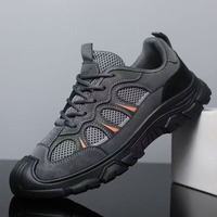 Chaussures de randonnée pour hommes, nouveau style, à lacets, en maille respirante, chaussures de sport décontractées, semelles épaisses, ajourées, confortables, polyvalentes