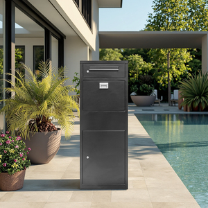 CHNSMILE Anti-Theft <strong>Parcel</strong> <strong>Box</strong> Waterproof Indoor/Outdoor <strong>Security</strong> Mailboxes for Home Garden Post Application Made of Steel - Product Image 1