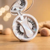 Ensemble de cils magnétiques pré-collés Divine réutilisables en cheveux synthétiques, anti-allergie, pour les fêtes, avec bande transparente et aimants invisibles