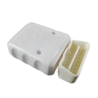 Connecteur OBD SETOCONT blanc ST-SOH-011 avec bornes mâles plaquées or 16 broches, couvercle OBDII, boîtier OBD2