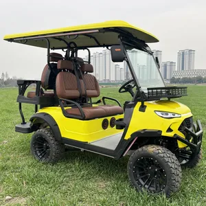 2023 New Model Style Factory 4 Seat Sightseeing Bus Club Cart Electric Golf Buggy Hunting Carts