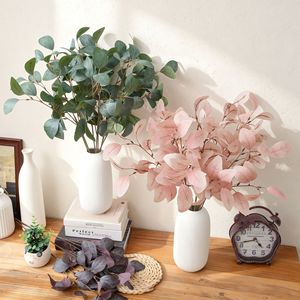 Fleurs d'eucalyptus artificielles CallaFloral vertes, roses, bordeaux, décoration intérieure, artisanat de mariage, style INS - Product Image 1
