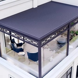 Recién llegado, aislamiento térmico y toldo de aleación de aluminio impermeable con panel de <span class=keywords><strong>gran</strong></span> pared para cubiertas de patio al aire libre, pérgola - Product Image 2