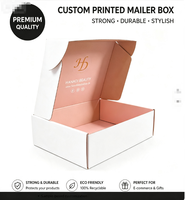 Boîte d'expédition en carton ondulé personnalisée, emballage pliable en carton pour cosmétiques, emballage pour le commerce électronique de produits de beauté