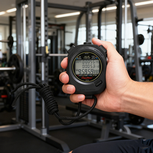 널리 사용되는 <span class=keywords><strong>3</strong></span>열 LCD 디지털 디스플레이 휴대용 스포츠 시계 스톱워치 300 메모리 그룹 1/1000초 타이머 방수 - Product Image 3