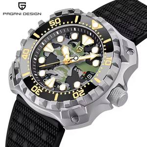 Reloj Mecánico PAGANI DESIGN para Hombre, Esfera Hueca con Diseño de Camuflaje, Movimiento NH35, Cristal de <span class=keywords><strong>Zafiro</strong></span>, Resistente al Agua 200m, Reloj de Pulsera Automático - Product Image 1