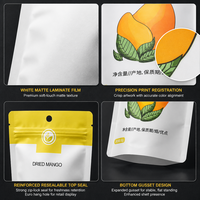 Sachet latéral personnalisé en aluminium et plastique pour emballage de miel, thé, café, lait en poudre
