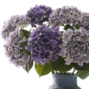 Bouquet d'hortensias réalistes faits à la main, décoratifs et modernes, pour la décoration de la maison, du bureau et du jardin, fleurs artificielles en <span class=keywords><strong>plastique</strong></span> durable - Product Image 1