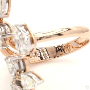 Impresionante Anillo de Oro con Diamantes para Mujer, Elegante y Lujoso, Regalo de Compromiso o Boda, Joyería Fina, Brillo Premium - Product Image 5