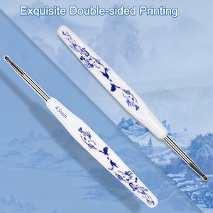 9 pièces aiguille de Crochet en aluminium avec poignée en plastique à motif de <span class=keywords><strong>porcelaine</strong></span> bleue et blanche - Product Image 6