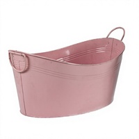 Seau à glace en métal revêtu de poudre de 3,6 gallons pour les fêtes en plein air
