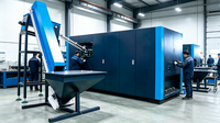 Machine automatique de fabrication de bouteilles PET à 4 cavités, 0,8 L, équipement de soufflage par étirage haute vitesse pour l'industrie des boissons (eau et thé)