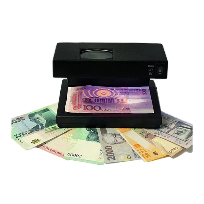 UV WM แว่นขยายตรวจสอบสกุลเงินมืออาชีพการตรวจจับธนบัตร AD2138 เครื่องตรวจจับเงิน