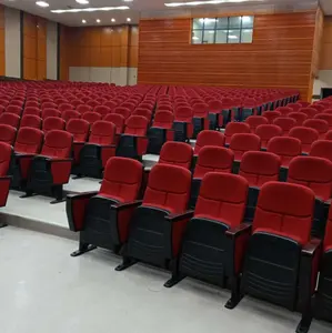 School Ladder Conference Room Cinema Theater Furniture Auditorium Row Seats Foldable Lecture Chair With Writing Tablet