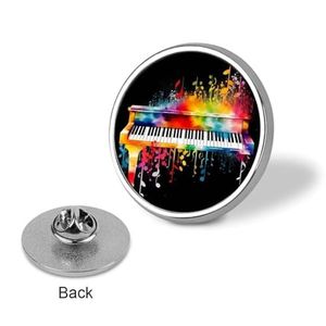 Broches Redondos con Notas Musicales de <span class=keywords><strong>Piano</strong></span> Coloridos OEM ODM para Mujeres y Hombres, Broches de Moda - Product Image 3
