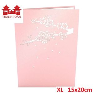 Superbe carte 3D pop-up fleur de cerisier, parfaite pour la fête des mères, les anniversaires, les mariages, les anniversaires de mariage et les remerciements - Product Image 3