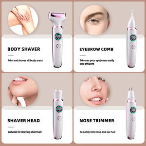 WAIKIL <span class=keywords><strong>Épilateur</strong></span> 4 en 1 indolore pour femmes, tondeuse à poils du nez, épilation du corps, tondeuse à sourcils, rasoir, kit de toilettage - Product Image 3