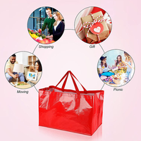 Grand sac à provisions fourre-tout personnalisable personnalisé multicolore logo imprimé écologique recyclable laminé sac tissé en PP