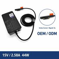 Adaptateur d'alimentation ignifuge 44W 15V 2.58A PD 3.0 pour Microsoft Surface Pro 3 4 5 6 7+ Surface Book Laptop