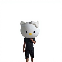 Costume de mascotte de chat amusant pour le carnaval et le Nouvel An, design dessiné à la main, tenue de cosplay unisexe pour adultes