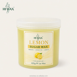 Pâte de <span class=keywords><strong>cire</strong></span> naturelle au sucre parfumée au citron en pot PP 425g OEM pour épilation et soins de beauté – Distribution - Product Image 1