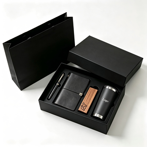 Set de Regalo Empresarial de Lujo: Cuaderno de Cuero, Bolígrafo, Tarjetero de Madera, Vaso, Producto Promocional de Oficina para Empleados - Product Image 2