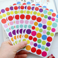 6 feuilles/paquet Autocollants décoratifs pour agenda autocollants arc-en-ciel à pois, cœurs, étoiles, autocollants pour journal, prêts à être expédiés
