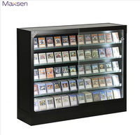 Nouveau présentoir pré-assemblé à double face avec éclairage LED de grande capacité pour cartes à collectionner TCG Sport