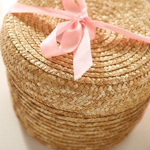 New Round Valentines Day Sea Grass <strong>Gift</strong> <strong>Baskets</strong> Woven Storage <strong>Basket</strong> for <strong>Gift</strong> Packing With Lid - Product Image 5