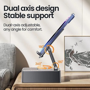 2 trong 1 người giữ điện thoại ổn định và nonslip cơ sở có thể điều chỉnh Góc di động Bluetooth đứng loa cho quà tặng kỳ nghỉ - Product Image 4