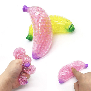 Perles en TPR en forme de banane, à récupération lente, pour exercices manuels, jouets anti-stress, cadeaux et souvenirs de fête pour enfants - Vente chaude - Product Image 1